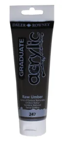 Daler Rowney Graduate Pintura Acrilica - Tubo de Plastico - 120ml - Color Sombra Natural
