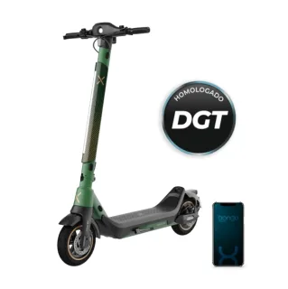 Cecotec Bongo Serie X65 Connected Patinete Electrico - 1000W - Autonomia 65km - Sistema S-Driving - Frenado Triple - Ruedas 10” - App para Mantenimiento - Velocidad 25km/h - Color Negro y Ve