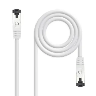 Nanocable Cable Red Latiguillo Cat.8.1 2Ghz LSZH SSTP AWG26 - Longitud 0.5m - Color Blanco