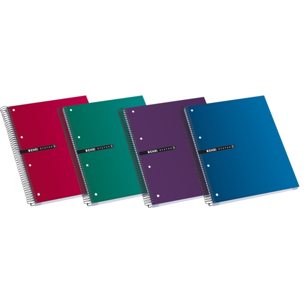 Enri Status A4+ Europeanbook - Tapa Extradura Resistente - 120 Hojas de Papel de Alta Calidad - Cuadricula 5x5 - Colores Surtidos · Pack de 5 uds.