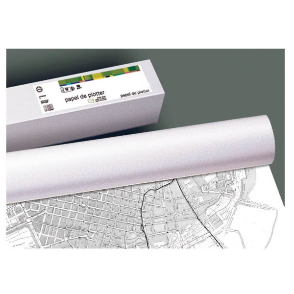 Fabrisa Plus Bobina de Papel para Plotter 90gr - Medidas 610mm x 50m · Pack de 4 uds.