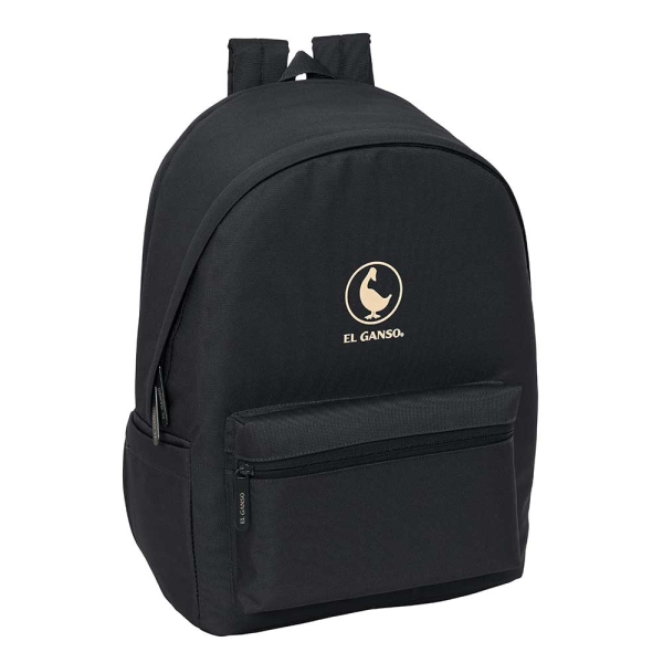 Safta el Ganso Basics Mochila para Portatiles hasta 15.6" - Bolsillo para Tablet hasta 11" - Antirrobo - Asa - Conector USB - Cremallera - Doble Tirador - Acolchada - 31x44x18cm - Color Antracita