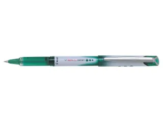 Pilot Boligrafo de Tinta Liquida V Ball Grip 07 - Punta de Bola Conica 0.7mm - Trazo 0.5mm - Grip de Goma - Color Verde · Pack de 12 uds.