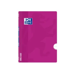 Oxford School Classic Openflex Libreta Grapada A5+ 48 Hojas 1 Linea con Margen - Tapa de Plastico Translucido - Ideal para Estudiantes - Color Lila