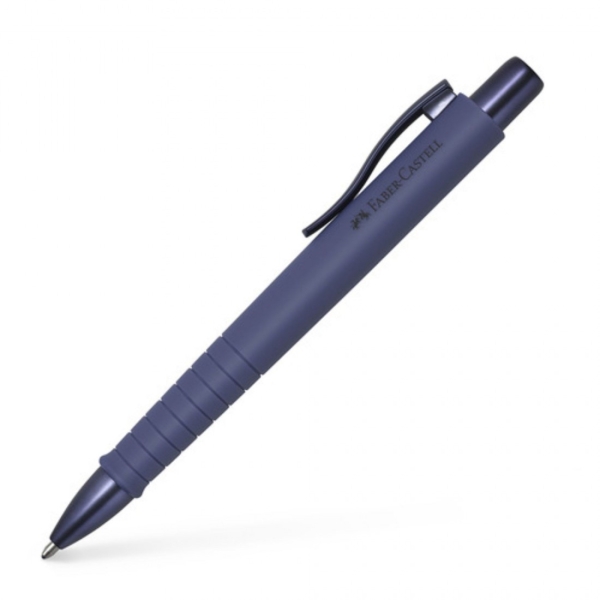 Faber-Castell Poly Ball Urban Limited Edition Boligrafo Retractil XB - Forma Triangular Ergonomica - Suave al Tacto - Color Azul Anochecer · Pack de 5 uds.