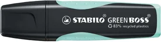 Stabilo Green Boss Pastel Marcador Fluorescente - Fabricado con un 83% de Plastico Reciclado - Trazo entre 2 y 5mm - Recargable - Color Toque de Turquesa · Pack de 10 uds.
