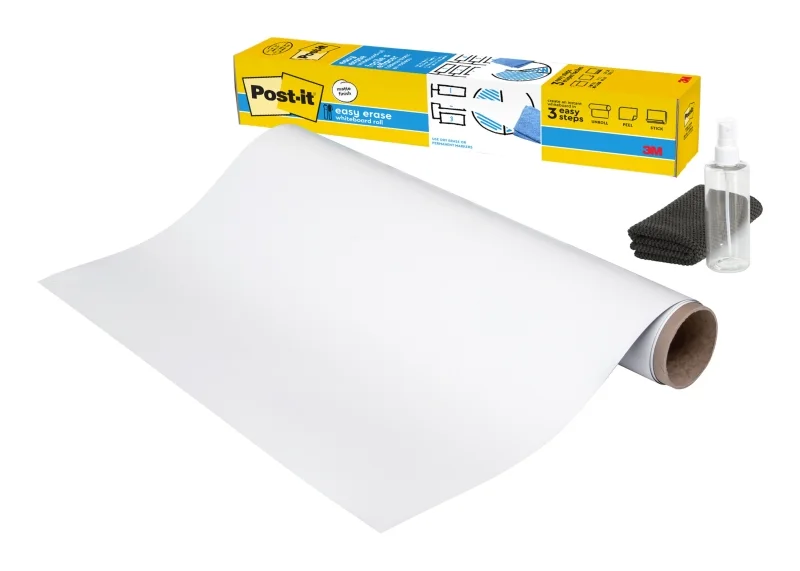 Post-It Easy Erase Pizarra Adhesiva - Forma Rectangular - 91.4x121.9cm - Color Blanco