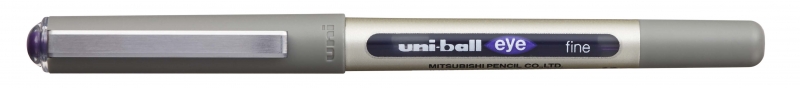 Uni-ball Eye Fine UB-157 Boligrafo de Tinta Liquida - Punta de Bola 0.7mm - Tinta Resistente al Agua y Luz - Sistema de Control de Tinta - Color Violeta · Pack de 12 uds.