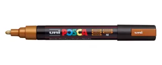 Posca PC-5M Marcador de Pintura - Punta de Bala 1.8-2.5mm - Tinta Base al Agua - Resistente a la Luz - Color Bronce · Pack de 6 uds.