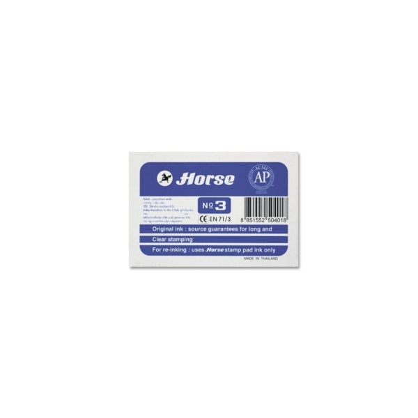 Horse Tampon Metalico Nº3 - Facil de Recargar - Resistente y Duradero - Color Azul