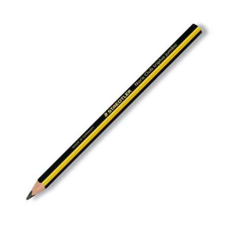 Staedtler Noris 119 Jumbo Lapiz de Grafito Triangular - Mina HB2 Ultrarresistente de 4mm - Madera de Bosques Sostenibles · Pack de 12 uds.