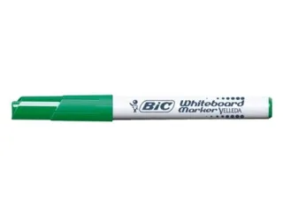 Bic Velleda 1741 Marcador para Pizarra - Punta de 4.5 mm - Trazo 1.4mm - Tinta con Base de Acetona - Borrado Optimo - Larga Duracion - Color Verde · Pack de 12 uds.