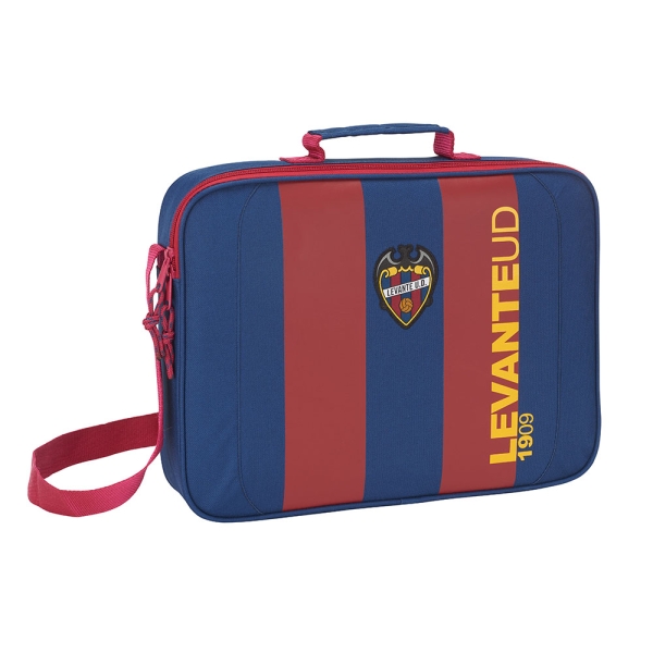 Safta Levante U.D. Maletin con Cremallera - Bandolera Ajustable - Asa Forrada - Doble Tirador - Fondo Semirigido - 6L - 380x60x280mm - Color Rojo y Azul