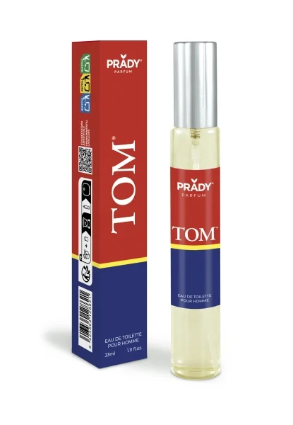 Prady Colonia de Hombre Tom - Frasco de 33 ml - Spray Pulverizador
