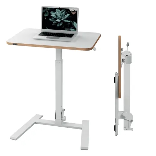 Leitz Ergo Escritorio Plegable Unipersonal para Trabajar Sentado o de Pie - Escritorio de 65x46x1,8cm - Peso Maximo Soportado 20kg - Color Blanco