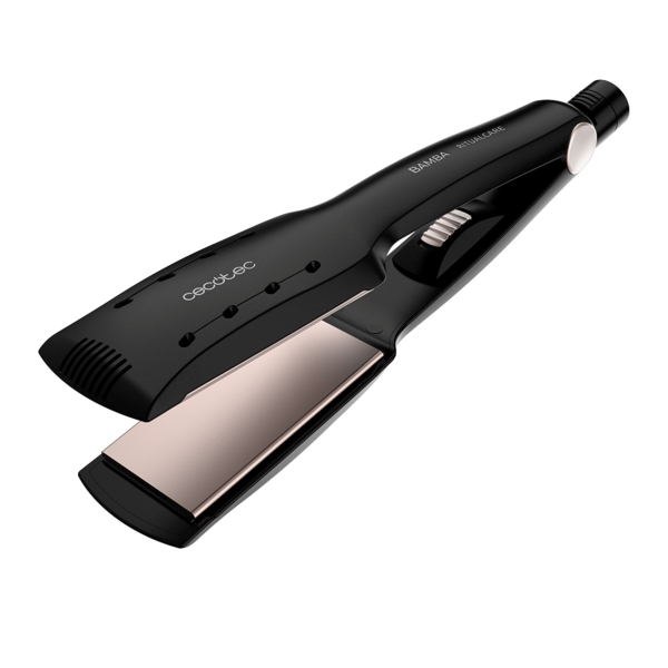 Cecotec Bamba RitualCare 900 Max Plancha de Pelo - Uso en Humedo y Seco - Placas XL de 50mm - Iones Negativos - Cable 360º de 3m - Punta Fria de Seguridad - Color Negro