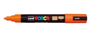 Posca PC-5M Marcador de Pintura - Punta de Poliester 1.8-2.5mm - Tinta Base al Agua - Resistente a la Luz - Color Naranja · Pack de 6 uds.