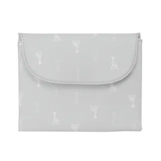 Safta Sophie la Girafe Mum Cambiador de Bebe Plegable - Repelente de agua - Compacto - Facil de Limpiar - 400x500mm - Color Gris Claro