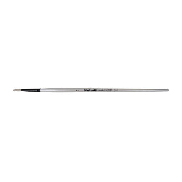 Daler Rowney Graduate Pincel para Oleo - Pelo de Cerda Natural - Mango Largo - Redondo - N°2
