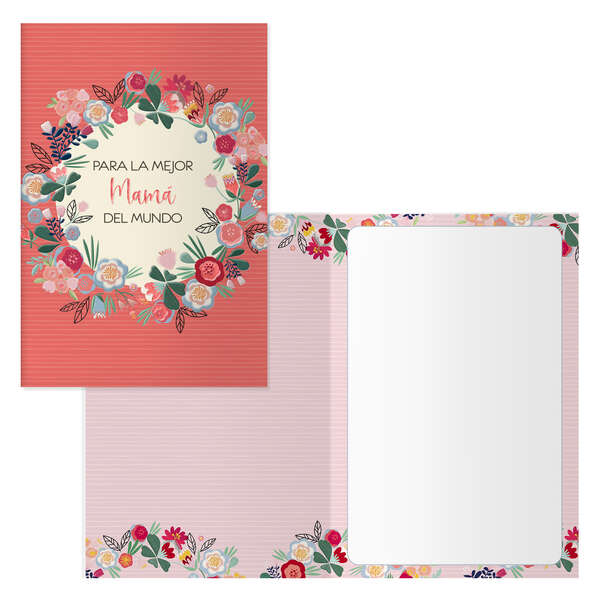 Dohe Orla Pack de 6 Tarjetas de Felicitacion para Madres - 11.5x17cm - Impresion a Todo Color - Estampaciones con Pelicula de Color - Estampacion en Seco - Papel Offset Blanco de 300gr - Inc