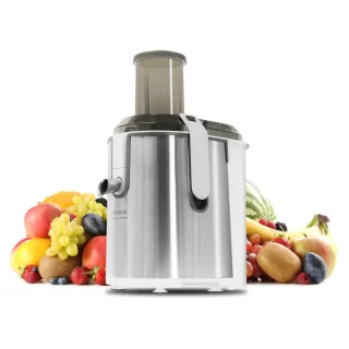 Cecotec StrongTitanium 19000 XXL Licuadora Orbital - 2000W - 19000rpm - Deposito de 2L - Jarra de Zumo 950ml - Boquilla Antigoteo - Base Antideslizante - Entrada XXL de 75mm - Color Acero y