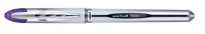 Uni-ball Vision Elite UB-200 Rollerball de Tinta Liquida - Punta de Bola 0.8mm - Sistema Antifugas para Viajes - Color Violeta · Pack de 12 uds.