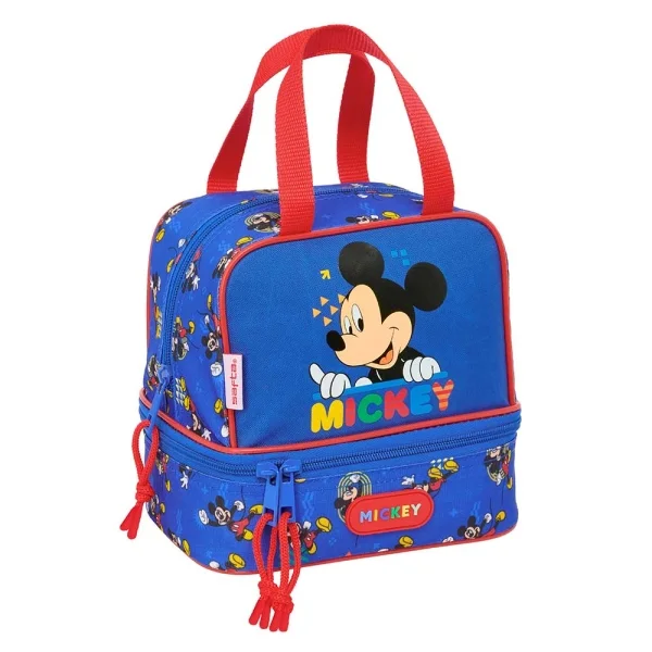 Safta Mickey Mouse Today Portameriendas de 6L - Asas Superiores - 200x150x200mm - Color Azul