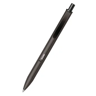 Dohe Elegance Pack de 4 Boligrafos - Punta Fina de 0,5mm - Fabricados en Aluminio - Tacto Soft - Color Negro
