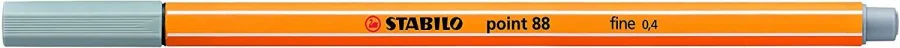 Stabilo Point 88 Rotulador de Punta Fina de Fibra - Trazo de 0.4 mm - Tinta con Base de Agua - Color Gris Medio · Pack de 10 uds.
