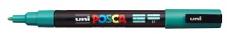 Posca PC-3M Marcador de Pintura - Punta de Poliester Conica 0.9-1.3mm - Tinta Base al Agua - Resistente a la Luz - Color Verde Esmeralda · Pack de 6 uds.