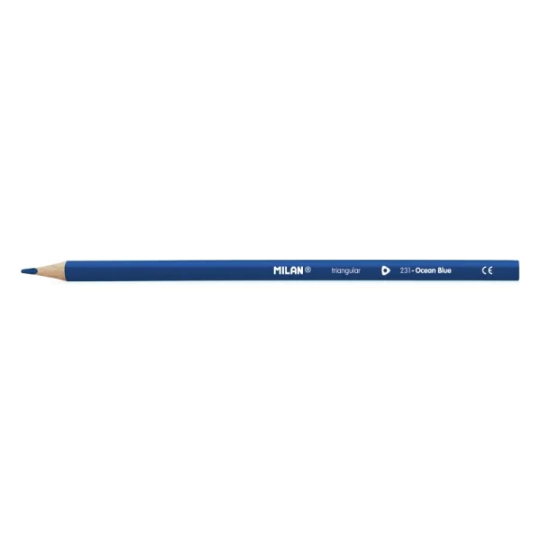 Milan Unicolor Lapices de Color Azul - Triangular - Color Azul · Pack de 12 uds.