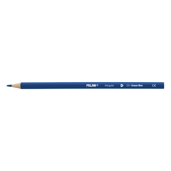 Milan Unicolor Lapices de Color Azul - Triangular - Color Azul · Pack de 12 uds.