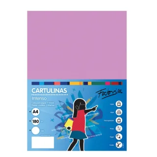 Fabrisa Pack de 50 Cartulinas 180 g/m² - Tamaño A4 - Color Lila