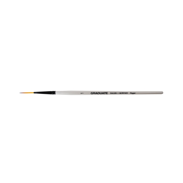 Daler Rowney Graduate Pincel Acuarela - Pelo Sintetico - Mango Corto - Liner Extra Largo Nº1 · Pack de 3 uds.