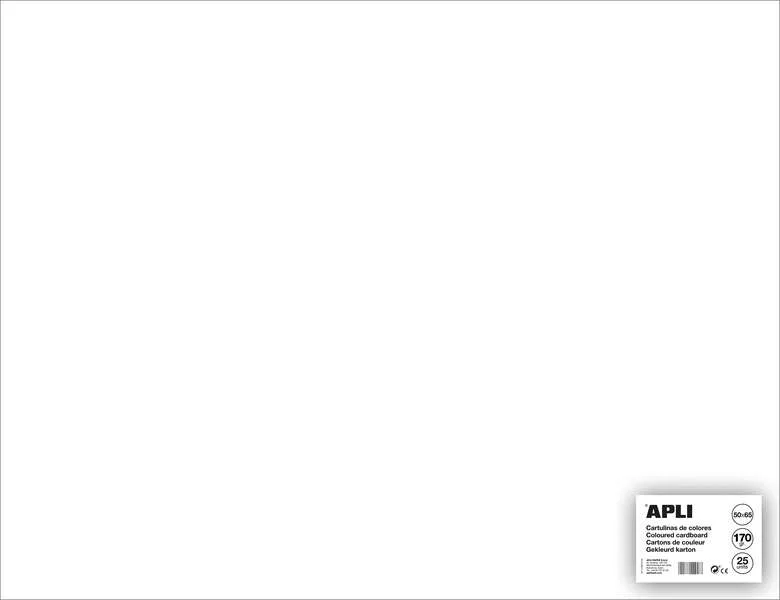Apli Cartulina Blanca 50 x 65cm 170g 25 Hojas