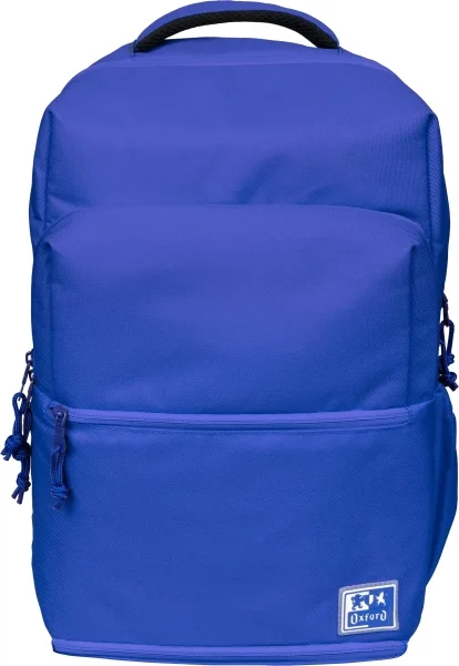 Oxford +LB B-Out Mochila Escolar - Compartimento Isotermico - Cremallera Expandible - Tirantes Acolchados y Ajustables - Tamaño 42x30x15-20cm - Color Azul