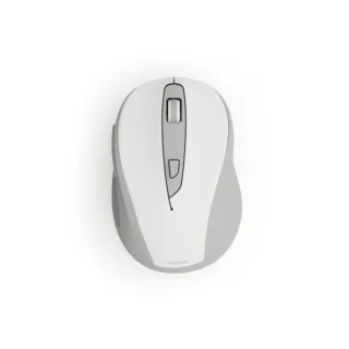 Hama WM-400 Raton Optico Inalambrico para Diestros 1600dpi - Ergonomico - Rango 10m - 6 Botones - USB-A RF 2.4GHz - Silencioso - 6.5x4.2x9.6cm - Color Blanco