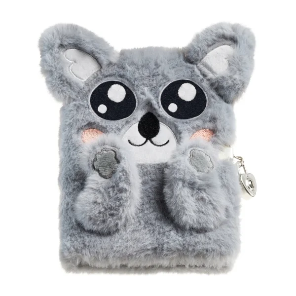 Miquel Rius Back2Fun Diario Secreto Peluche Koala - 80 Hojas Rayadas de Papel 80gr - Cierre con Llave