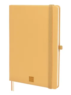 Finocam Nexo Cuaderno de Tapa Dura - 72 Hojas - Formato A5 - 148x210mm - Papel Crema de 80g/m2 - Bolsillo Interior - Cierre con Goma - Portaboligrafo - Hojas Microperforadas - Color Camel