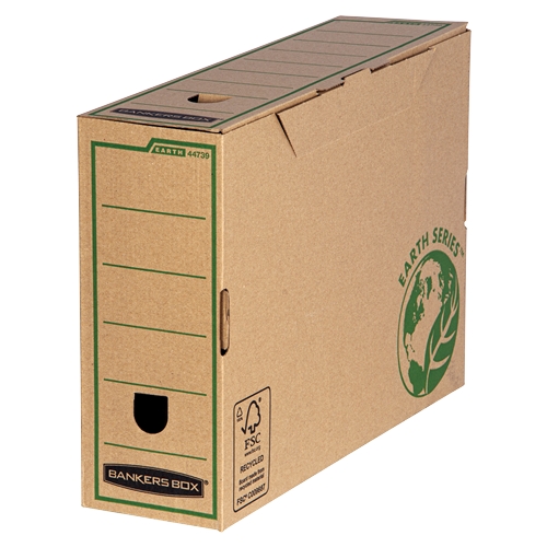 Bankers Box Caja de Archivo Tamaño A4 - Fabricada en Carton Reciclado - Certificacion FSC - Compatible con Contenedores Earth Series · Pack de 10 uds.