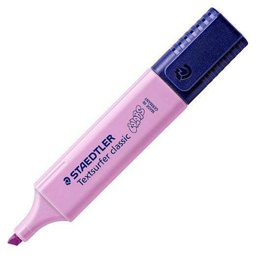 Staedtler Textsurfer Classic 364 Pastel Marcador Fluorescente - Punta Biselada - Trazo entre 1 - 5mm - Tinta con Base de Agua - Color Lavanda · Pack de 10 uds.