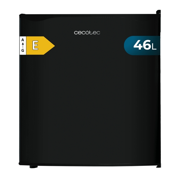 Cecotec GrandCooler 20000 L SilentCompress Black Mini Frigorifico - Capacidad 46L - Acero Inoxidable - 48x45x48.7cm - Color Negro