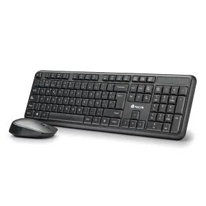 NGS Kit Teclado Inalambrico y Raton Inalambrico 1200dpi - Italiano - 12 Teclas Multimedia - Indicadores LED - Color Negro