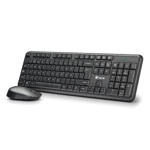NGS Kit Teclado Inalambrico y Raton Inalambrico 1200dpi - Italiano - 12 Teclas Multimedia - Indicadores LED - Color Negro