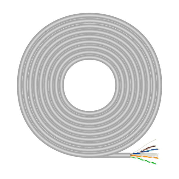 Aisens Bobina de Cable de Red Rj45 Cat.6 UTP Rigido AWG23 CCA (Aleacion) - 500m - Color Gris