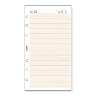 Finocam C952 Recambio Telefonico para Agendas Classic - Formato 609 - 94x171x5mm - Color Crema