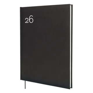 Finocam Dynamic Milano Agenda Profesional - Anual 2026 - Tapa Dura Acolchada - Formato Y12 - 214x19x275mm - Semana Vista en Vertical - Color Negro