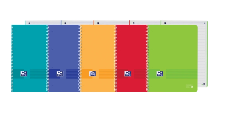 Oxford Live&Go Europeanbook 1 - Tapa de Plastico A4+ - 80 Hojas - Colores Surtidos · Pack de 5 uds.