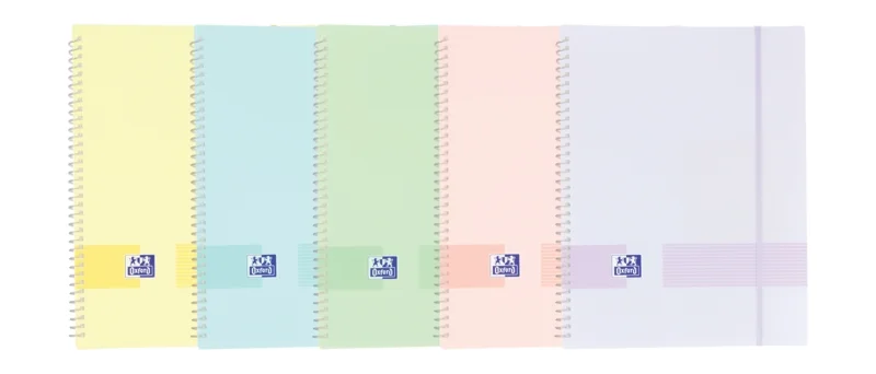 Oxford Live & Go A4 Carpeta de Fundas - Tapa de Plastico Opaco - Espiral 40 Fundas - Color Pastel · Pack de 10 uds.
