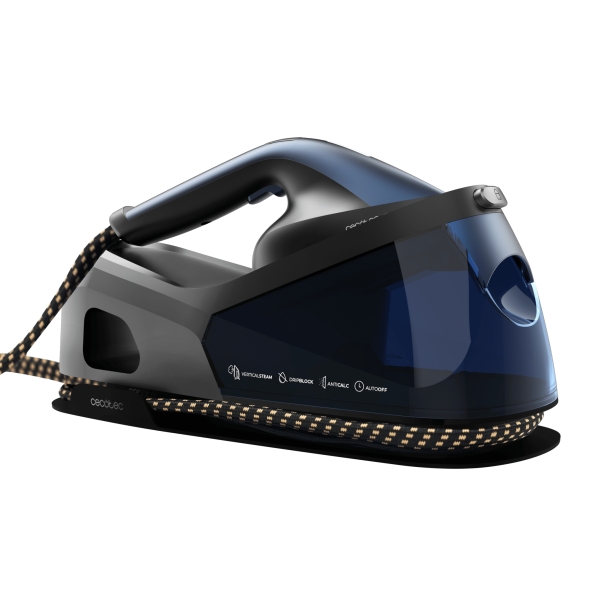 Cecotec IronHero V-2400 Station Centro de Planchado - 2400W - Vapor Continuo 180g/min - Golpe de Vapor 370g/min - Suela Ceramica - Sistema Antical - Pantalla LED - Autoapagado - Color Negro
